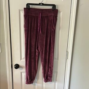 Victoria's Secret Purple Velvet Jogger Pants